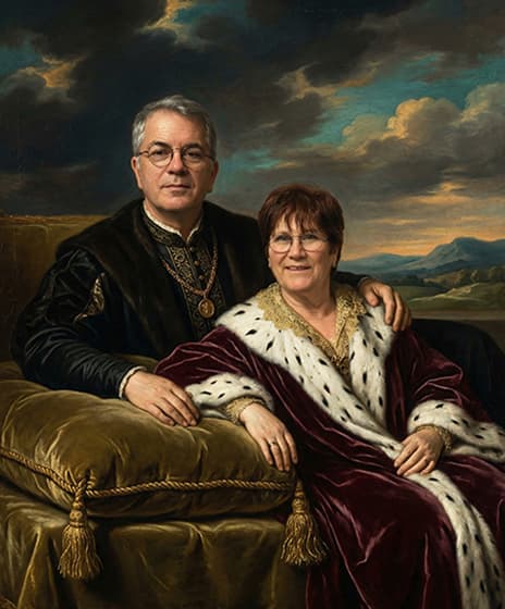 Family portrait in Renaissance style