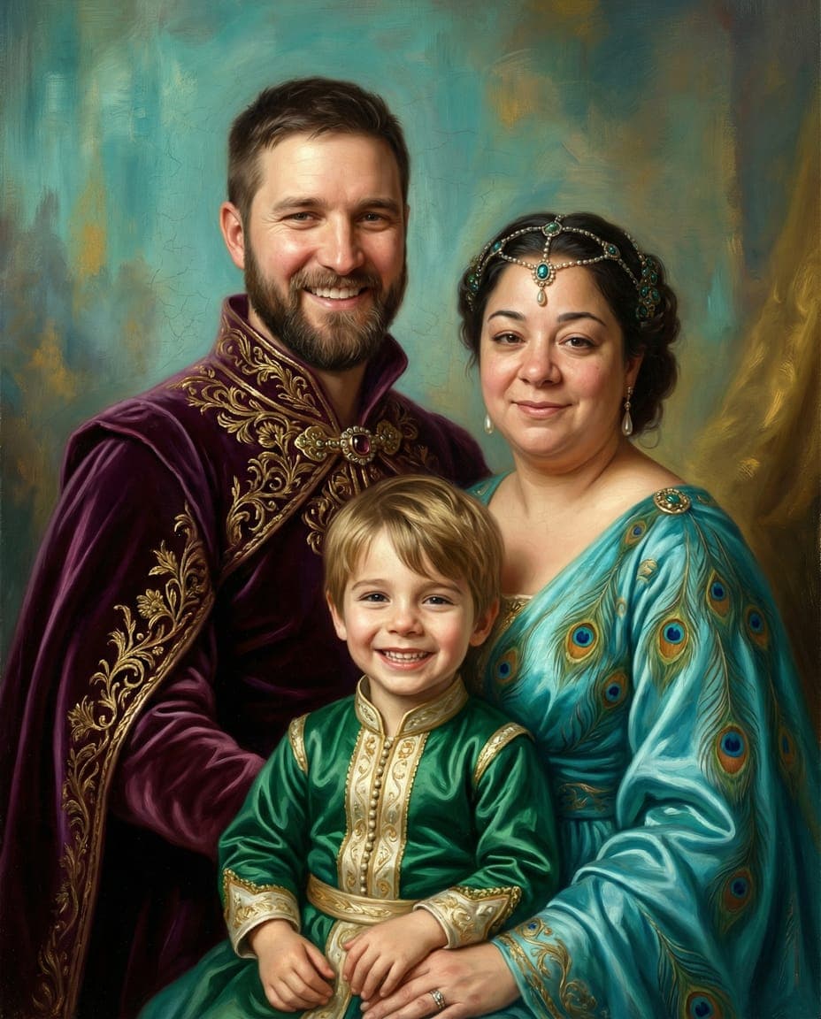 Family portrait in classical style