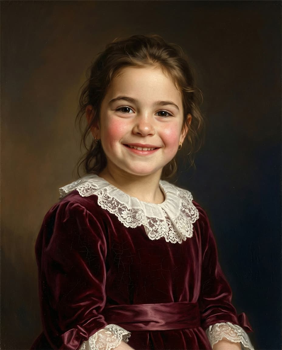 Kids portrait in storybook style