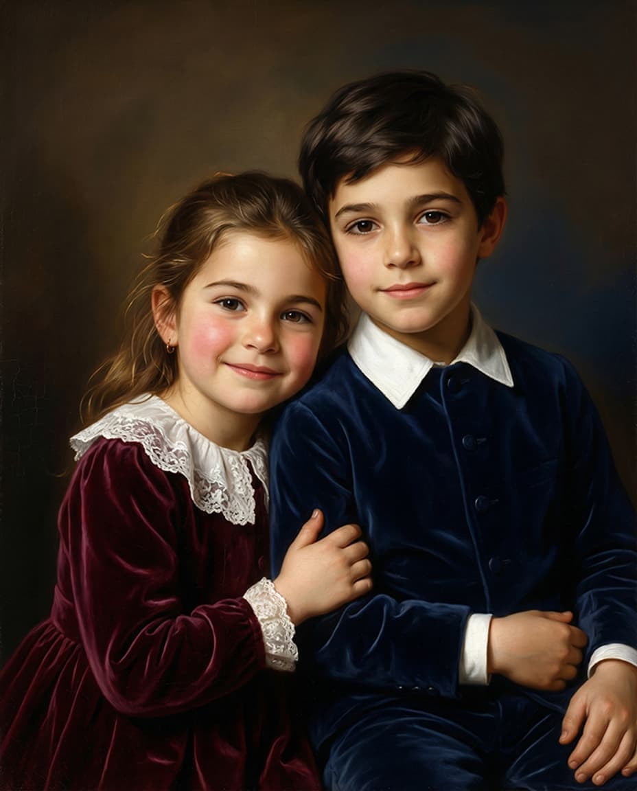 Kids portrait in fairytale style