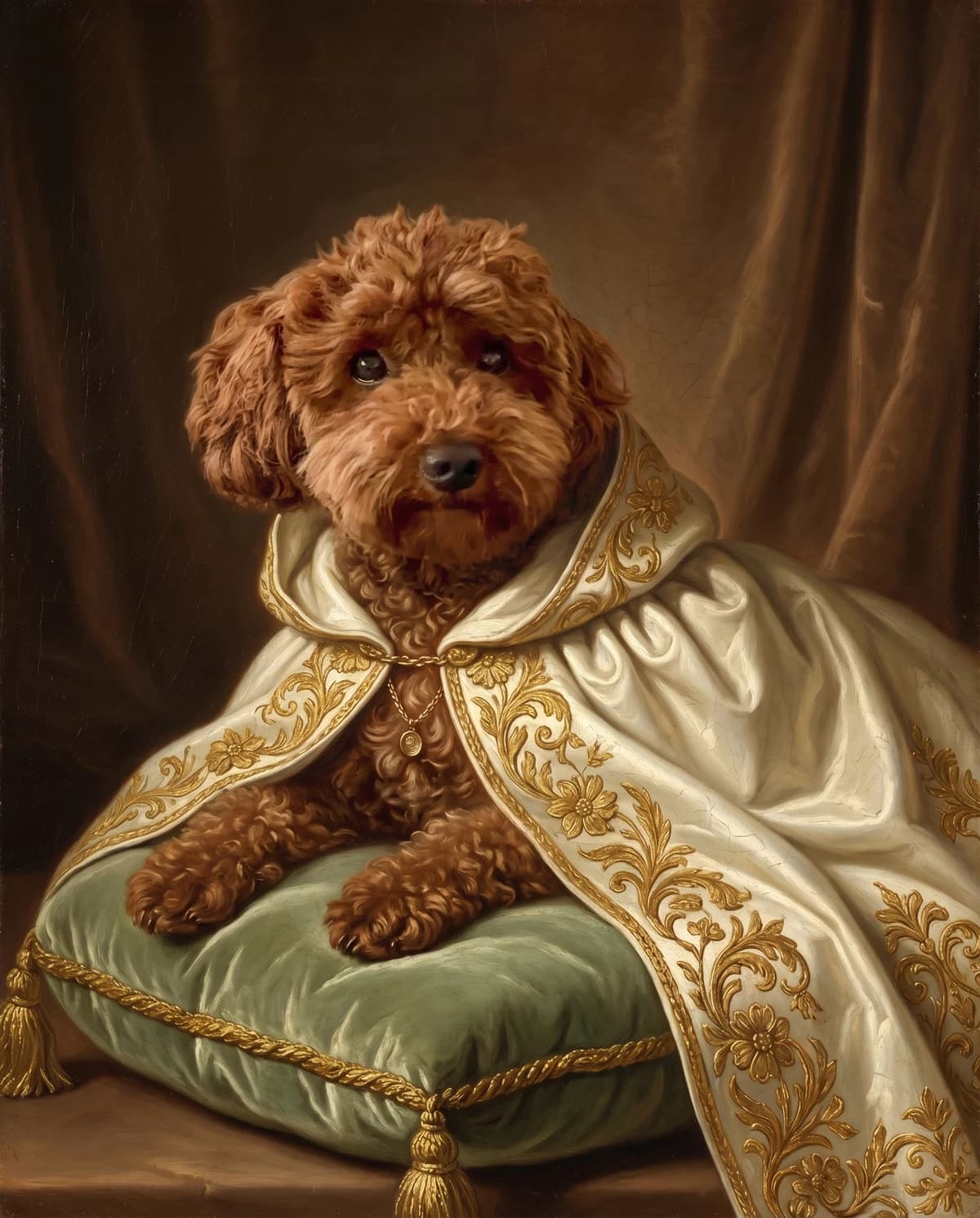Reference photo — a red poodle — Ivory Court