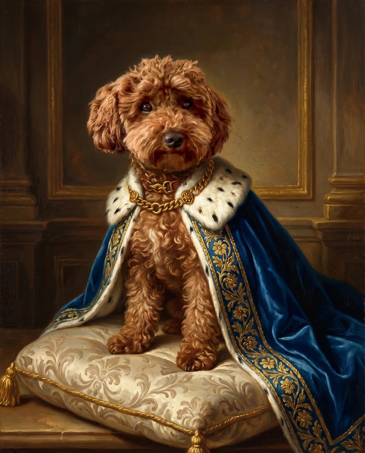 Reference photo — a red poodle — Royal Azure