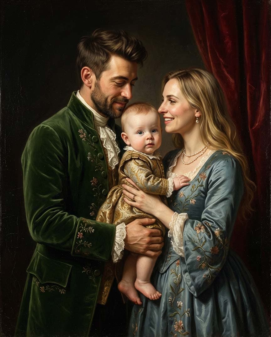 Couple portrait in Renaissance style