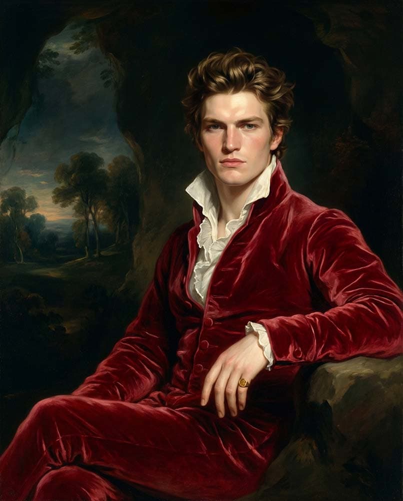 Self-portrait in classical oil painting style