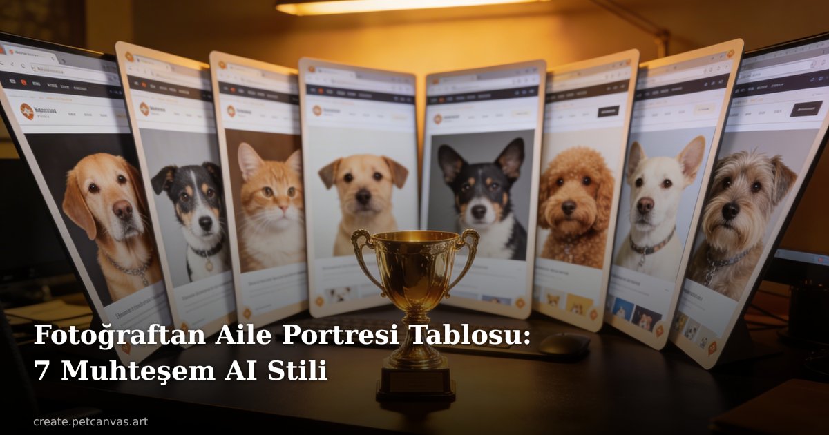 Fotoğraftan Aile Portresi Tablosu: 7 Muhteşem AI Stili
