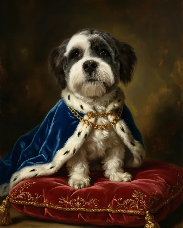 Example of a good source photo for AI pet portrait generation